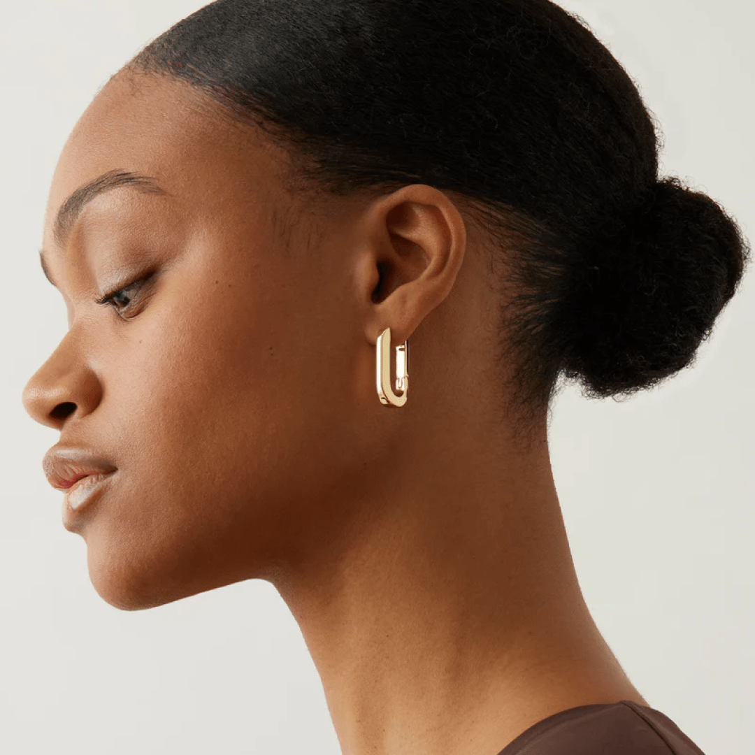 14K Gold Plated U-Shaped Earrings