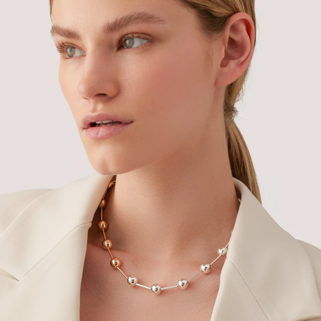 Two-Tone Celeste Beaded Necklace