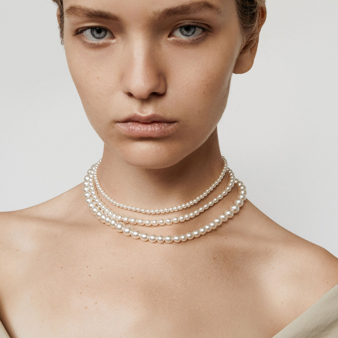 Louise Triple Layered Pearl Necklace