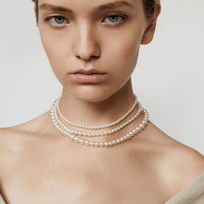 Louise Triple Layered Pearl Necklace