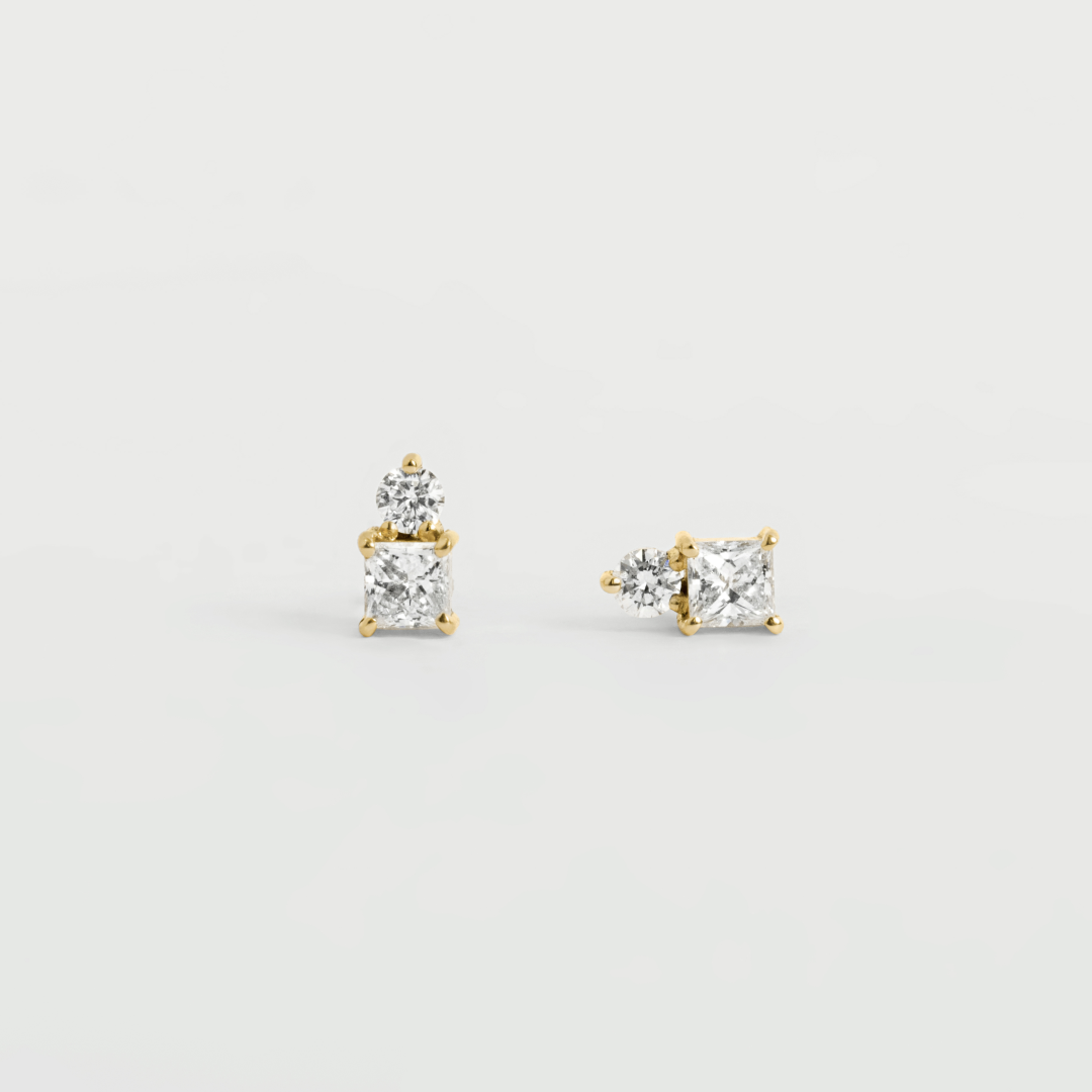 Droplet Lab-Grown Diamond Stud Earrings