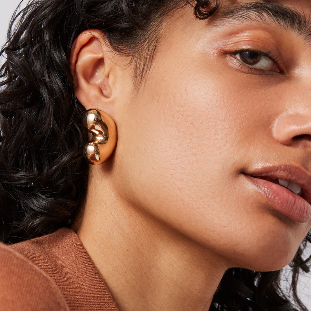 Eliza Sculptural Puff Earrings