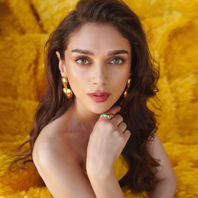 Aditi Rao Hydari in Heart Earrings