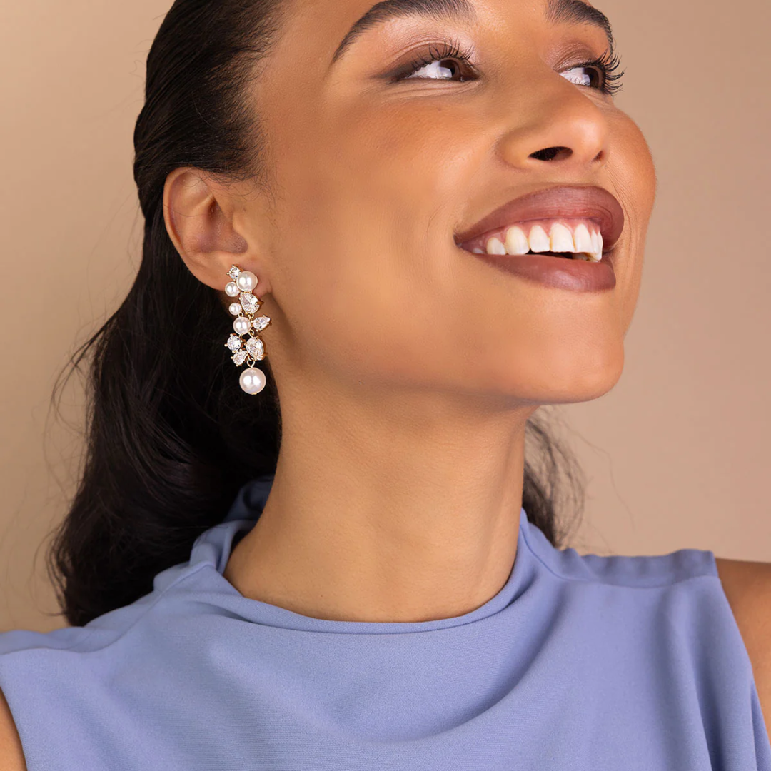 Statement Serena Pearl Drop Earrings