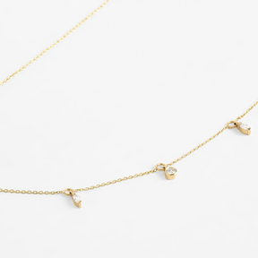Lab-Grown Diamond Drop Charm Chain Necklace