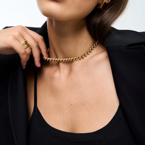 Statement 14k Gold Marcos Chain Necklace