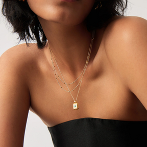 Engravable December Birthstone Pendant Necklace