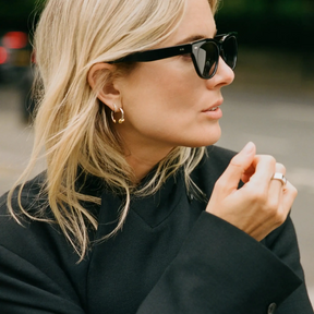 Lucy Williams Two-Tone Knot Hoop Earrings