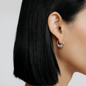 14K Gold Plated Gaia Pavé Hoops