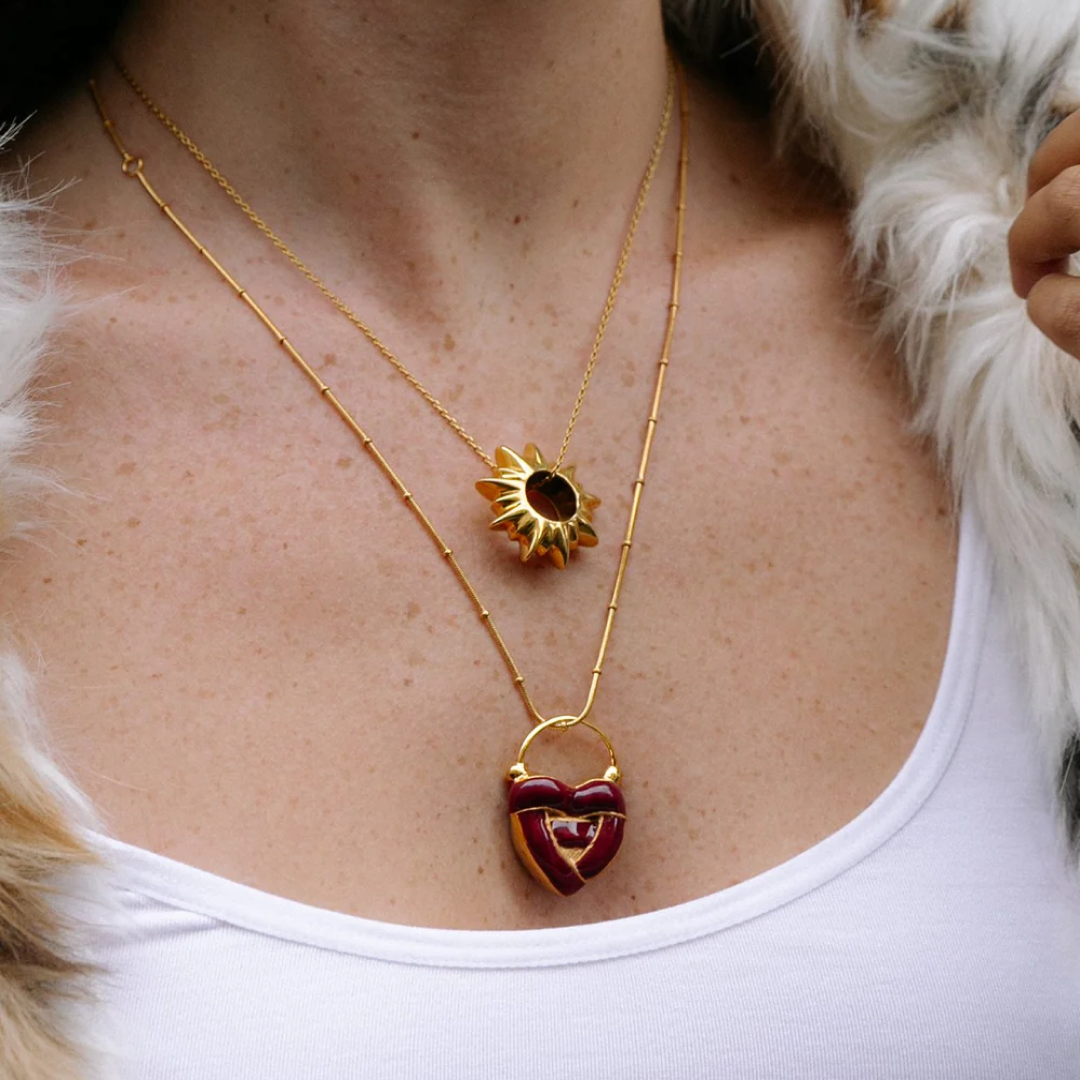 Sun Stud Pendant Necklace