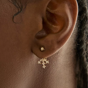 18K Gold Plated Cosmic Crystal Ear Jackets