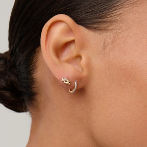 18K Gold Molten Snow Stud Earrings