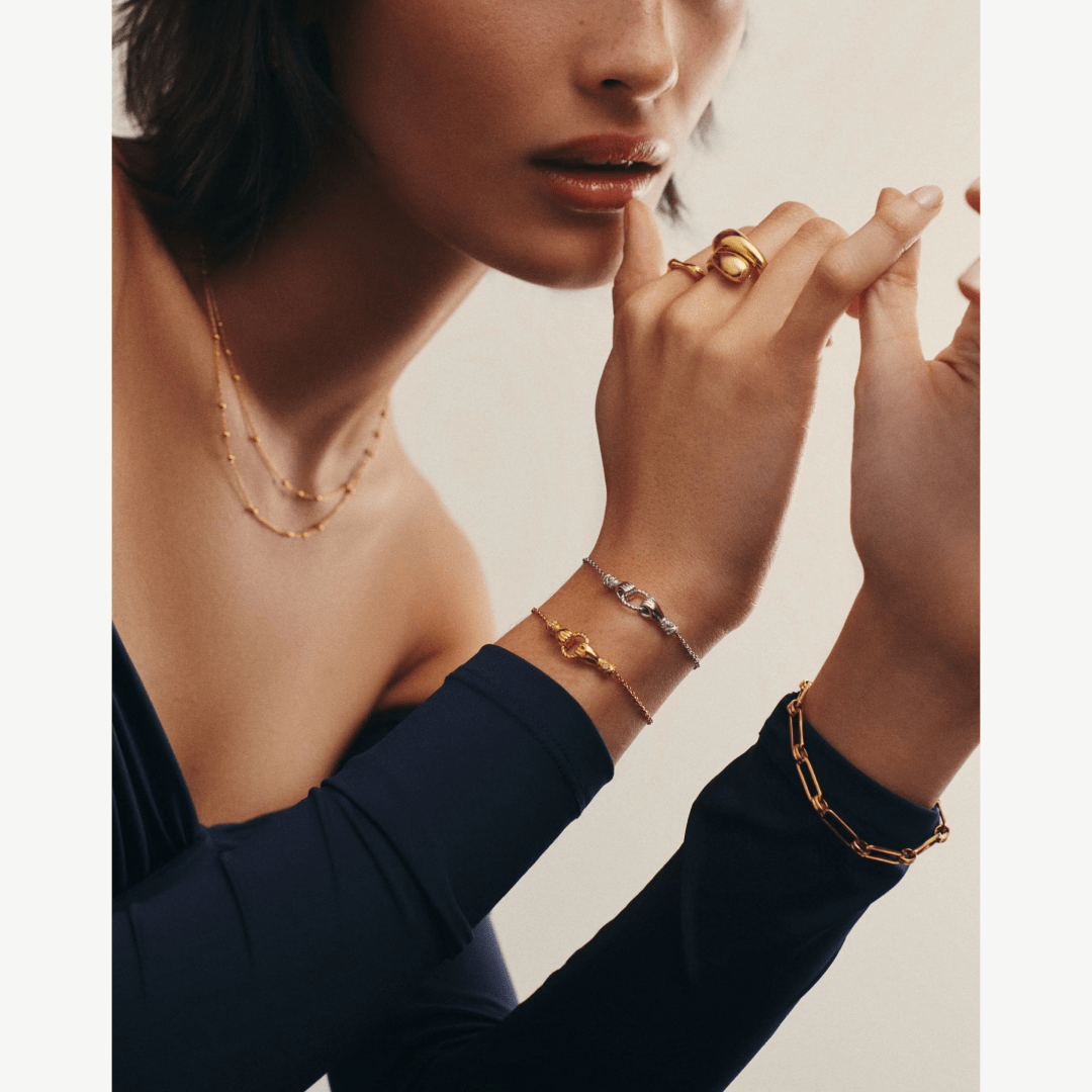 Harris Reed In Good Hands Gold Slider Bracelet