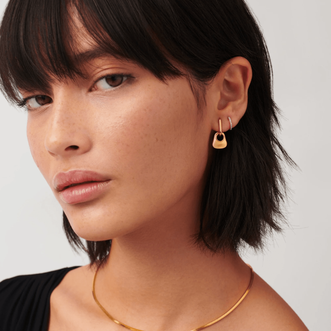 Detachable Hera Charm Huggie Hoop Earrings