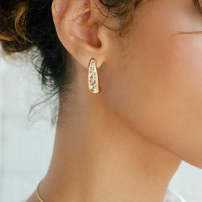 14K Gold Plated Fluid Ren Hoops