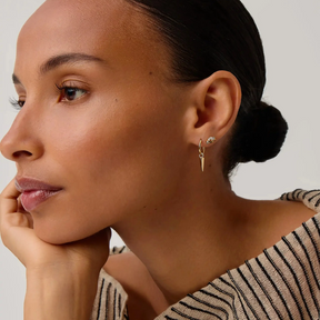 18K Gold Molten Snow Stud Earrings