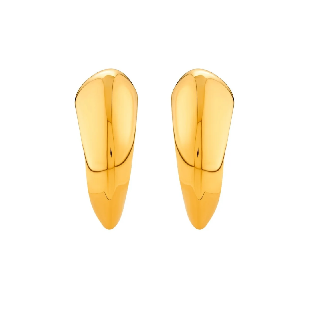 Gold Plated Statement Sirena Chunky Hoops