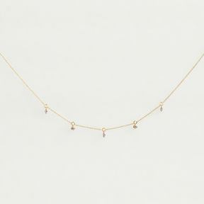 Lab-Grown Diamond Drop Charm Chain Necklace
