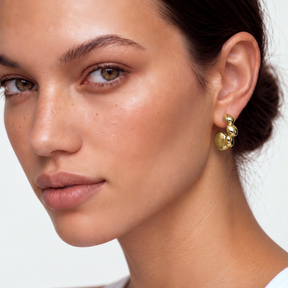 14K Gold Plated Chubby Mini Huggies