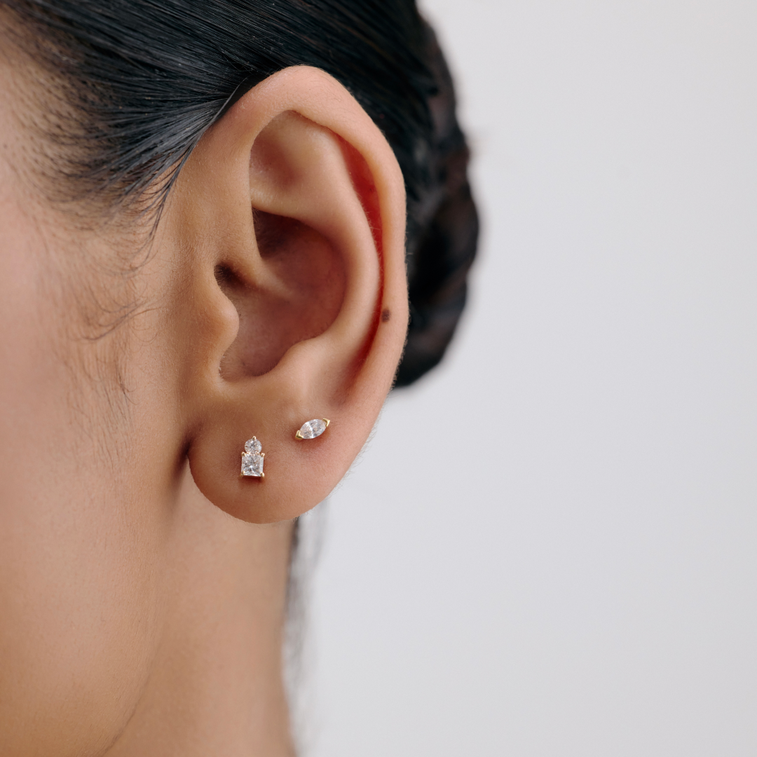 Lab-Grown Diamond Marquise Stud Earrings
