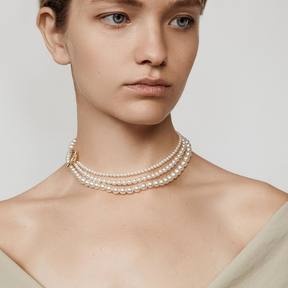 Louise Triple Layered Pearl Necklace