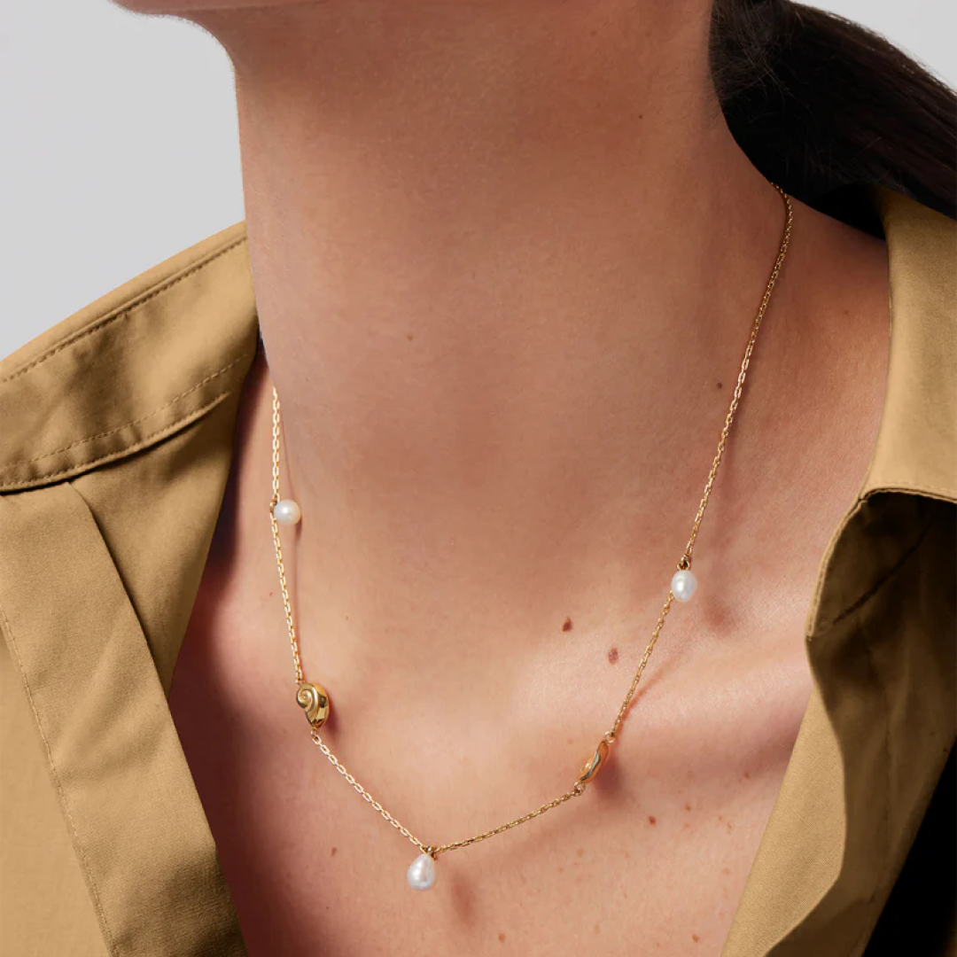 Minimalist Lucille Pearl Necklace