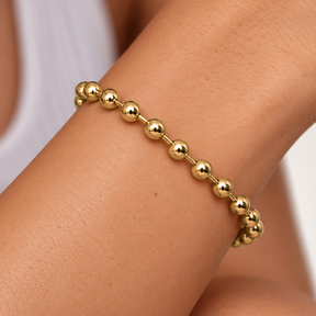 14K Gold Plated Beaded Bracelet