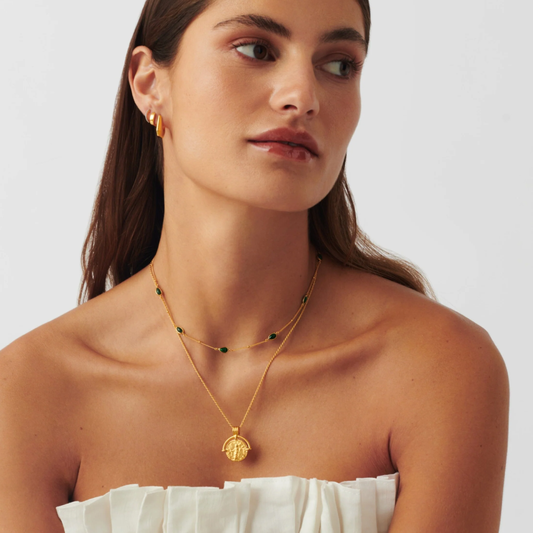 18K Gold Magma Charm Necklace