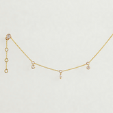 Lab-Grown Diamond Drop Charm Chain Bracelet