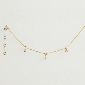 Lab-Grown Diamond Drop Charm Chain Bracelet
