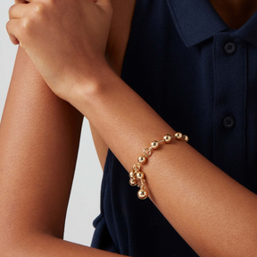 14K Gold Plated Celeste Beaded Bracelet