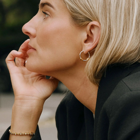 Lucy Williams Two-Tone Knot Hoop Earrings