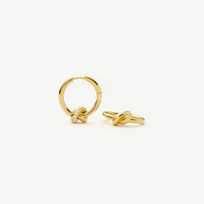 Lucy Williams Pavé Knot Hoop Earrings