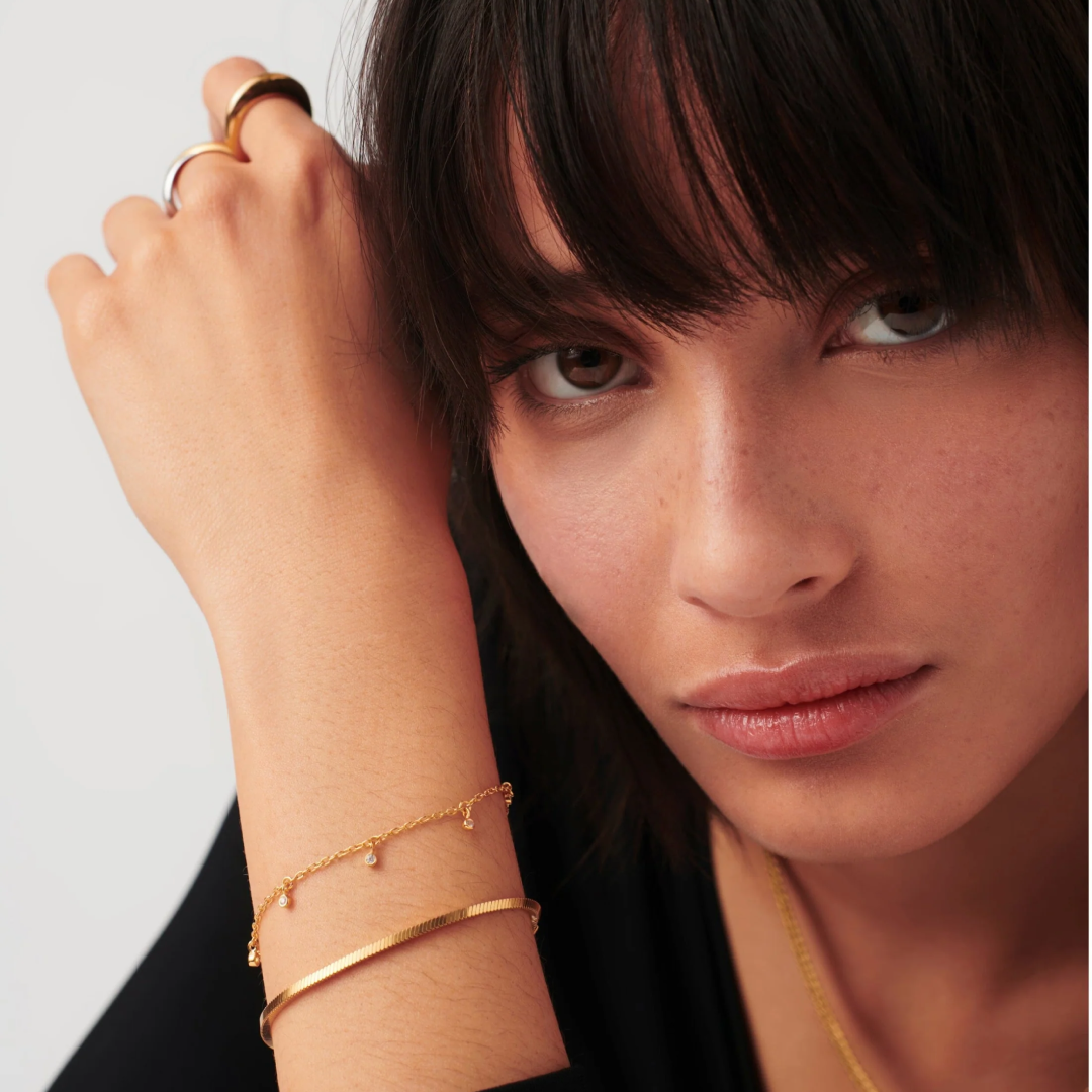 18k Gold Plated Intersteller Drop Chain Bracelet