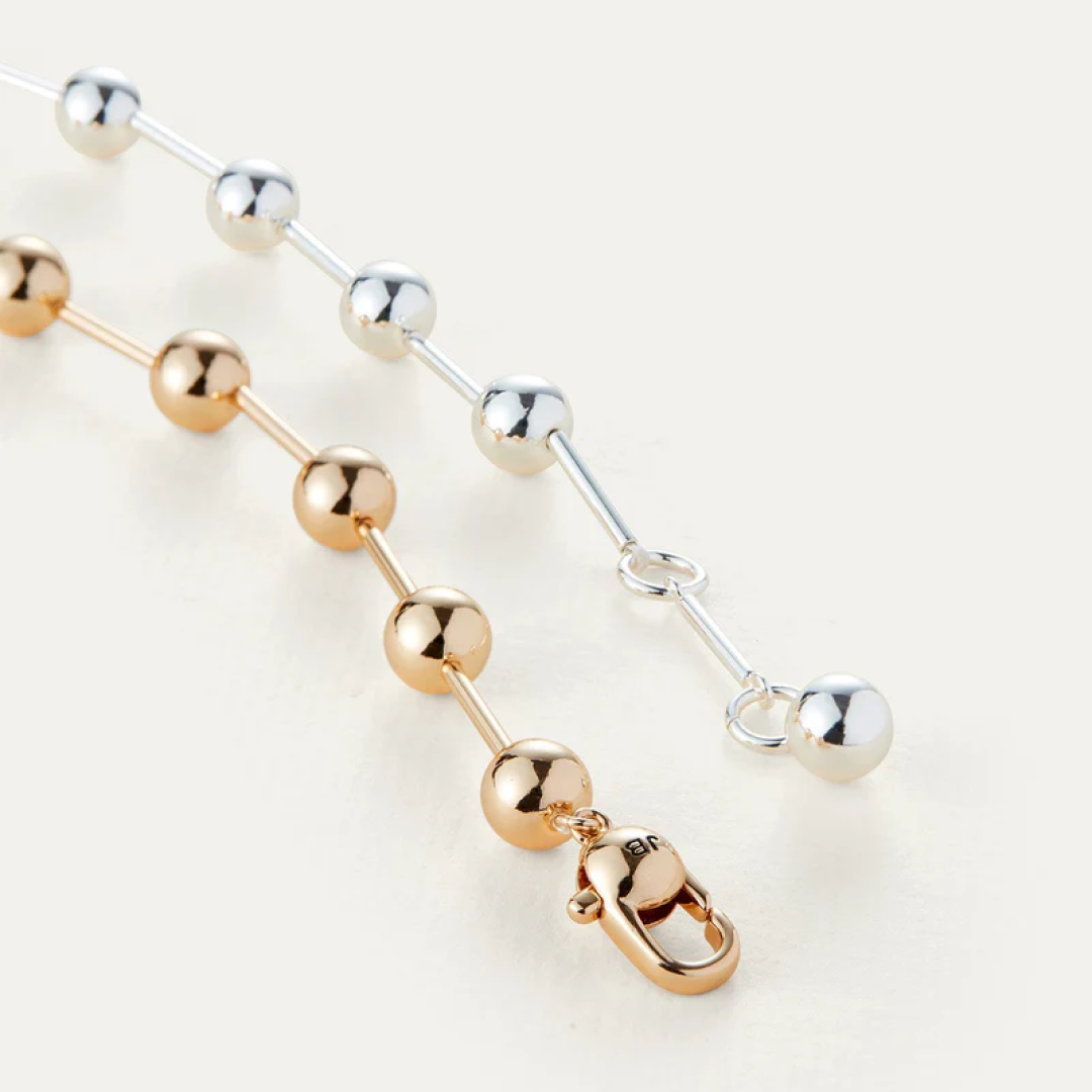 Two-Tone Celeste Beaded Necklace