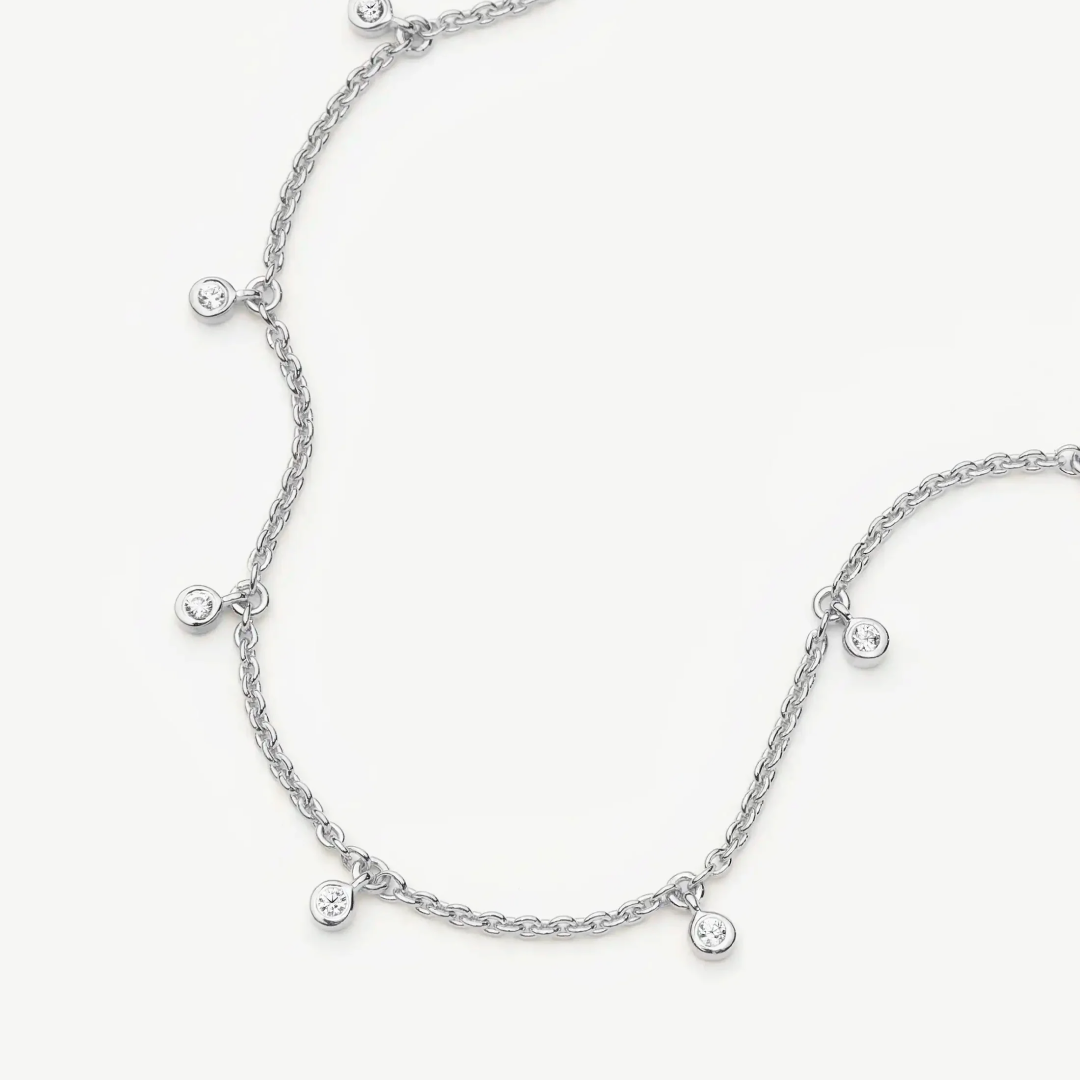 Silver Intersteller Drop Chain Bracelet