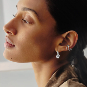 Rhodium Silver Claw Ear Cuff