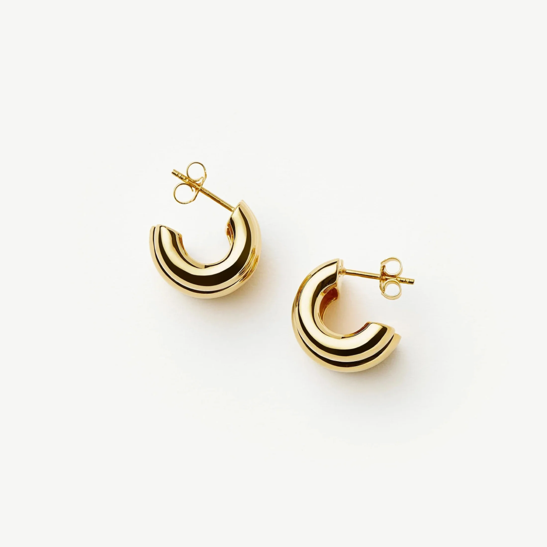 18K Gold Plated Triple Hoops