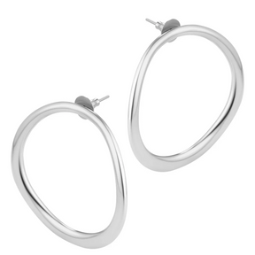 Statement Round Trip Hoop Earrings