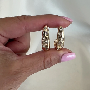 14K Gold Plated Fluid Ren Hoops