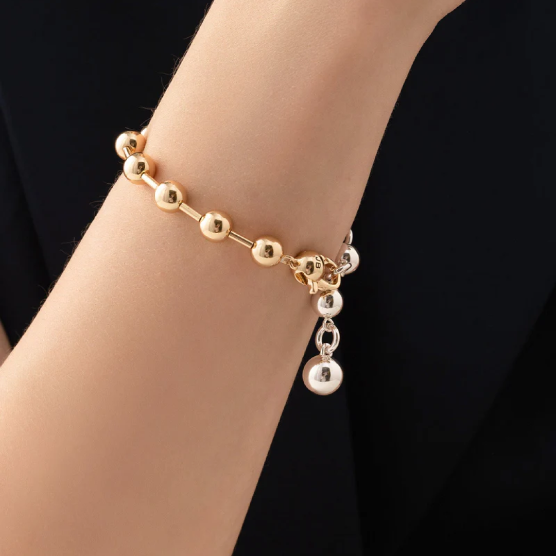Two-Tone Celeste Beaded Bracelet
