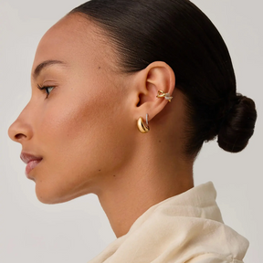18K Gold Molten Snow Ear Cuff