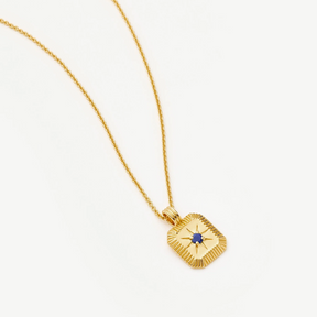 Engravable September Birthstone Pendant Necklace