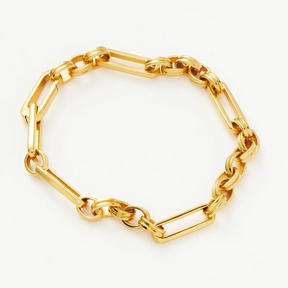 18K Gold Plated Axiom Link Chain Bracelet