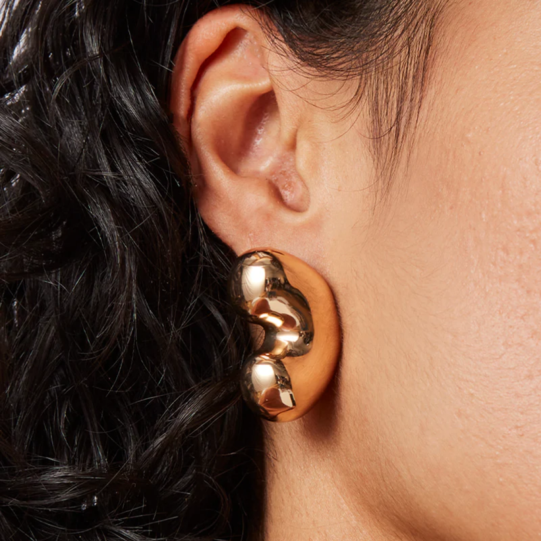 Eliza Sculptural Puff Earrings