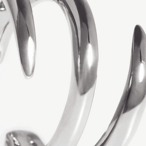 Rhodium Silver Claw Ear Cuff