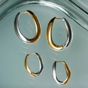 Two-Toned Savi Hoop Earrings