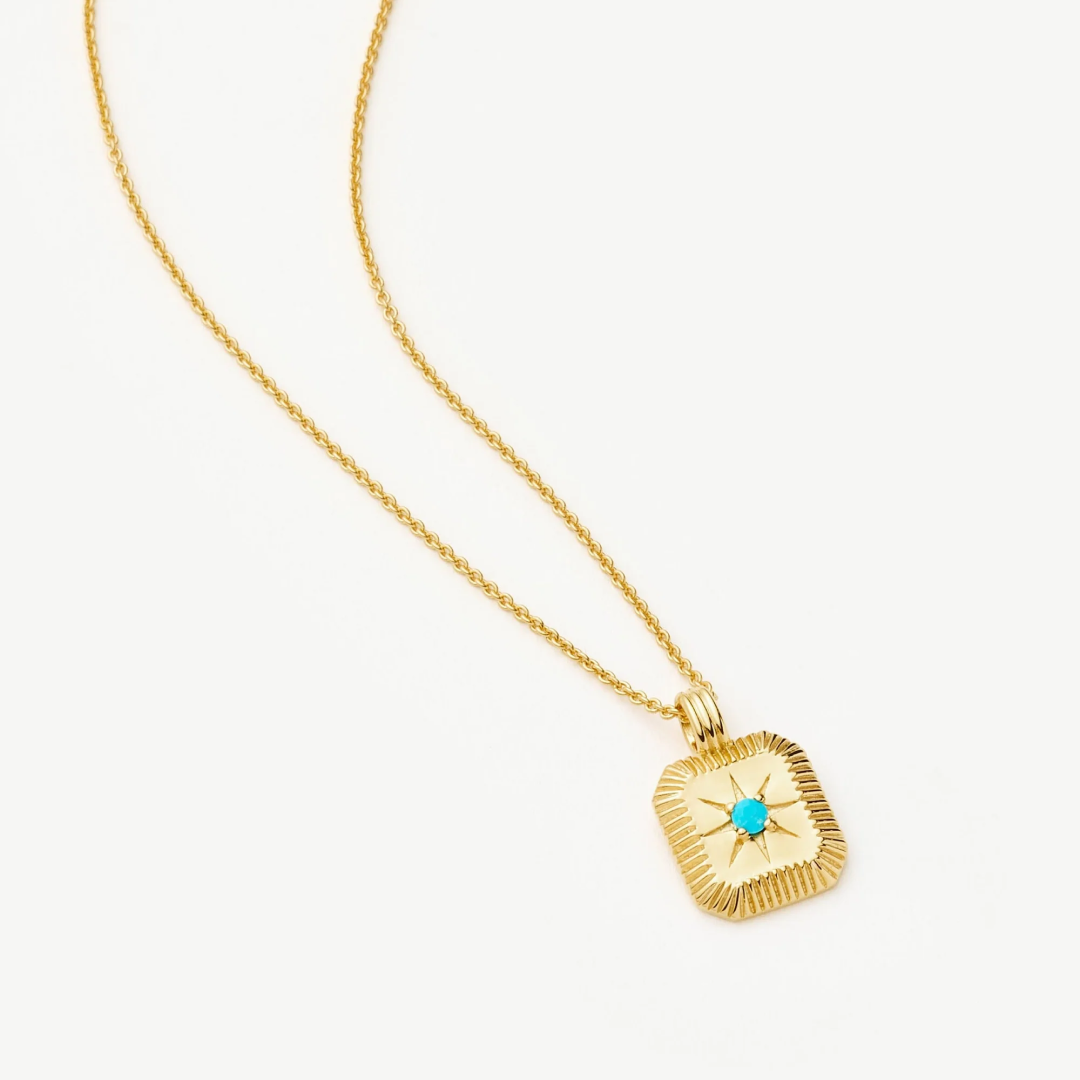 Engravable December Birthstone Pendant Necklace