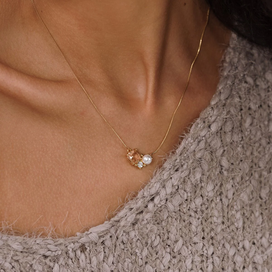 Sadie Pearl Cluster Pendant Necklace