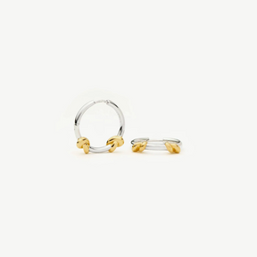 Lucy Williams Two-Tone Knot Hoop Earrings